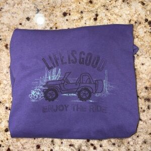 Purple Life Is Good Jeep T-shirt